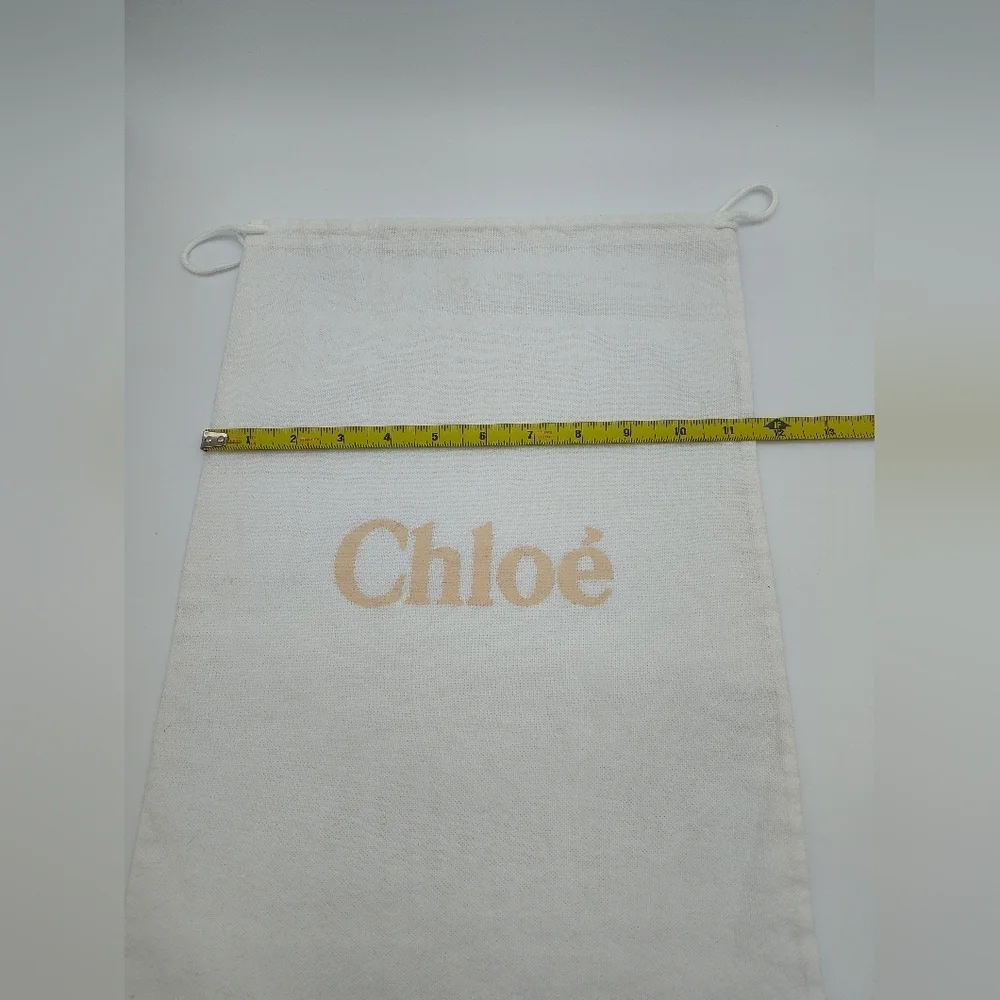 CHLOÉ Dust Bags Set 2 Canvas Drawstring 16.5x11.5 Replacement Storage